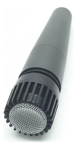 Microfone Dinâmico Para Instrumentos Profissional Leson Sm57 Cor Preto