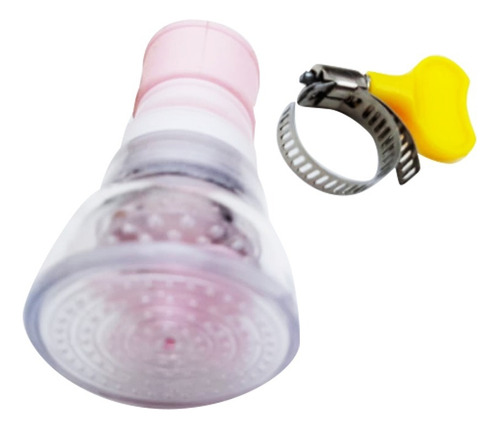 1 Adaptador De Caño 360° Filtro, Ahorrador Con Abrazadera