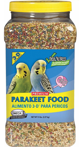 Comida Para Periquitos Premium 3-d (5 Libras)