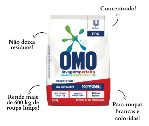 Kit 3 Sabão Em Pó Lavagem Perfeita Omo 5,