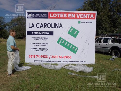 Terrenos En Venta En Barrio La Carolina - Ultimos En La Zona A Metros De Valle Escondido