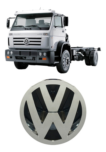 Emblema Grade Caminhão Vw Delivery Titan Worker 23cm C/ Tela