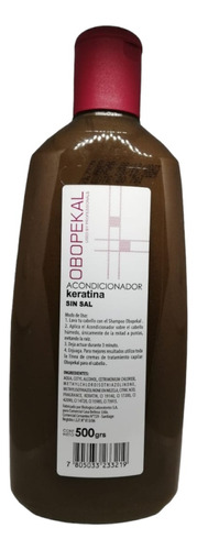 Acondicionador De Keratina Sin Sal Obopkeal Peluqueria 500ml