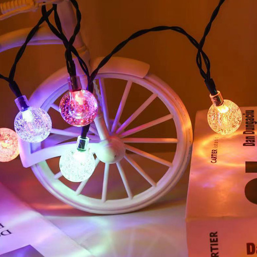 Guirnalda De Luces Solares, 100 Led, 40 Pies, Cristal Multic