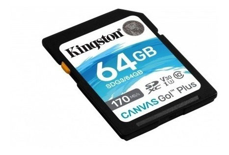 Memoria Kingston Sdxc Canvas Go Plus 64gb Uhs-i U3 V30 Clase
