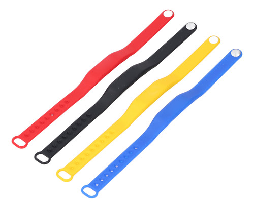 Pulsera Nfc De 4 Piezas De Silicona Colorida Resistente Al A
