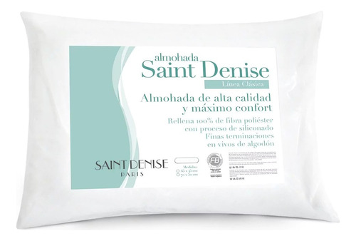 Almohada Saint Denise Con Relleno Siliconado Grande