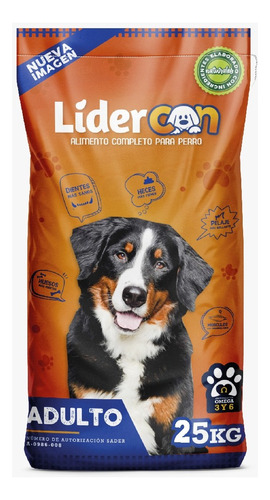 Alimento Lídercan para perro adulto sabor mix en bolsa de 25kg
