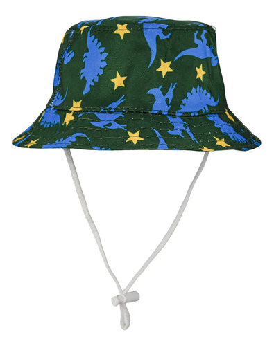 Chapéu Bucket Bebê Infantil Praia Proteção Solar Uv Girafa Cor Dino Verde Tamanho Un