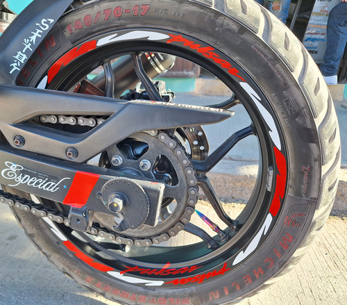 Calcomanias Stikers Pulsar Bajaj Reflejante Para Rin 17