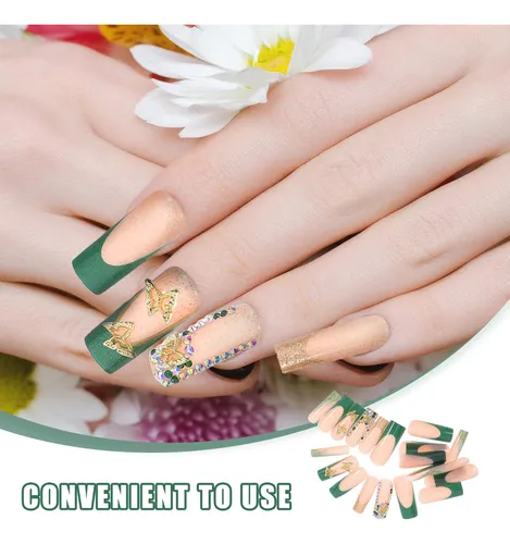 24 Pegatinas Reutilizables Para Uñas: Purpurina Para Ataúd C