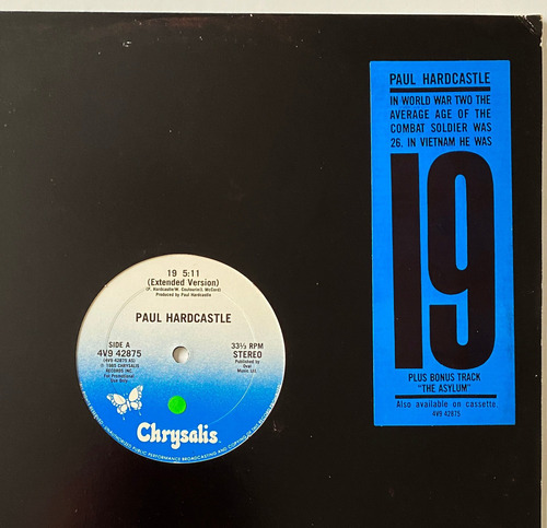 Paul Hardcastle - 19 - Vinilo Usa Nm/nm