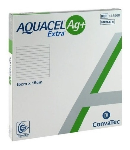 Convatec 413568 aposito aquacel ag+ extra 15x15cm Unidade