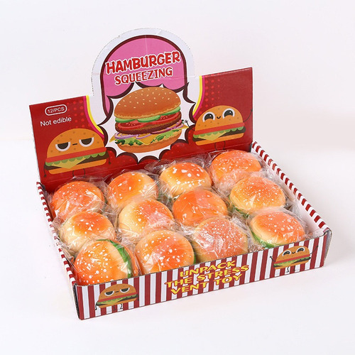 Juguete antiestrés para sándwiches Squishy Burger Fidget