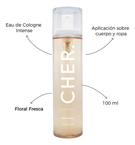 Imagen 2 de 5 de Body Splash Cher The Body Splash Original - 100 Ml