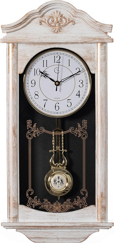 Reloj De Pared Grande Con Péndulo De Madera Vintage Para Sal