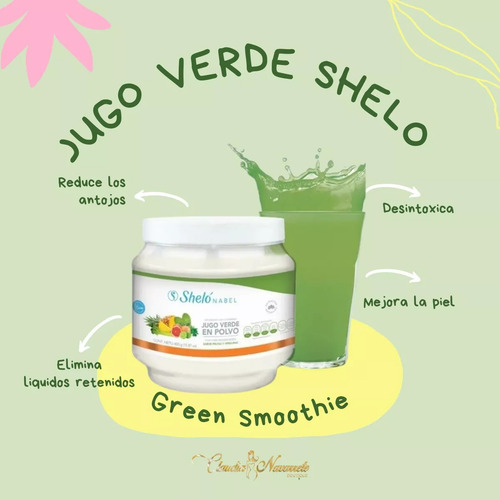 2 Jugo Verde En Polvo Sheló Nabel Frutas & Verduras + Regalo