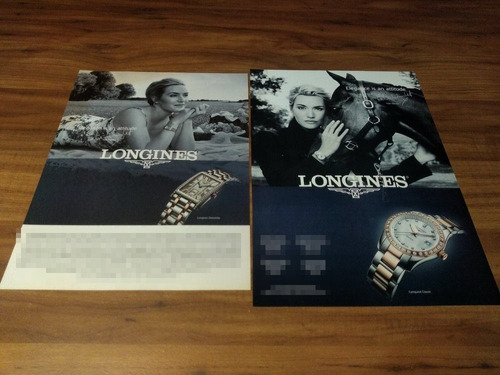 (pg147) 2 Publicidades Longines * Kate Winslet