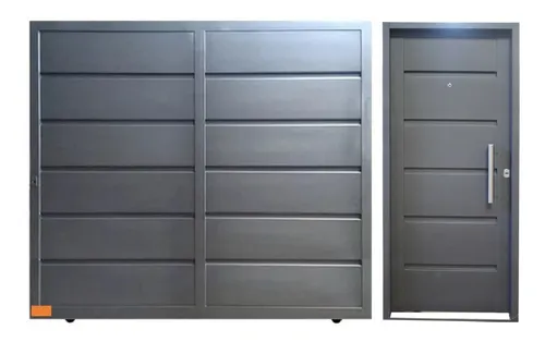 comprar Porton Corredizo Manual  Y Puerta Chapa Combo