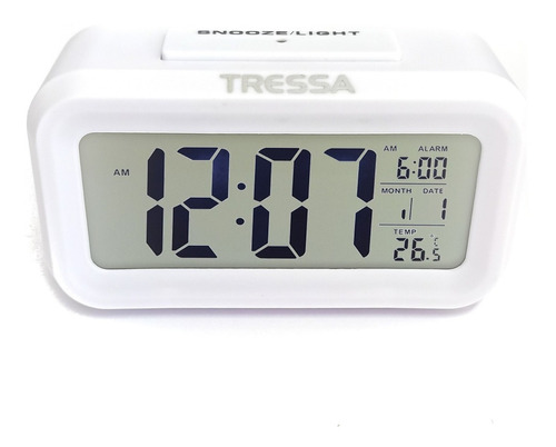 Reloj de mesa   digital Tressa DD552  color blanco 