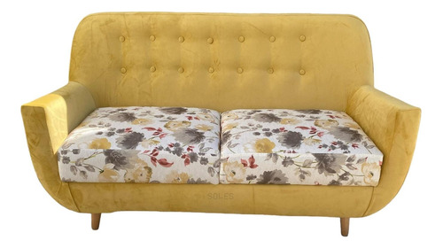 Sillon Bora Stock Asiento Estampado Floral Diseño Vintage 2c