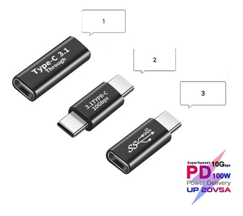 Unión Adaptador Usb C 3.1- Generación 2