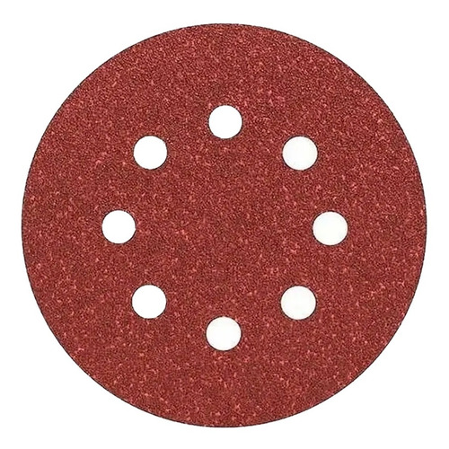 Imagem 2 de 6 de Disco Lixa Pluma 125mm 8 Furos Lixadeira Roto Orbital 10 Pçs