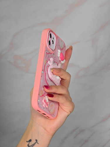 Funda Diseños 3d Tela Cubre Modulo Para Iphone 11 Rosa Spring Iphone 11