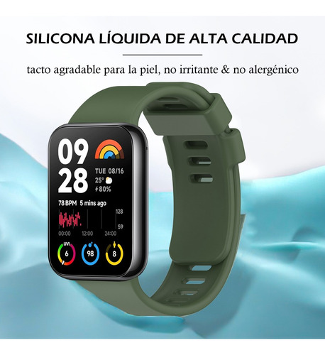 5 Correas Para Redmi Watch 5 4 Xiaomi Band 9 8 Pro + 2 Micas Set 2 Para Xiaomi Band 8 Pro