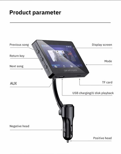 Imagen 10 de 10 de Mirrorlink Autoestereo, Reproductor Mp5 Bluetooth Fm, Usb/tf