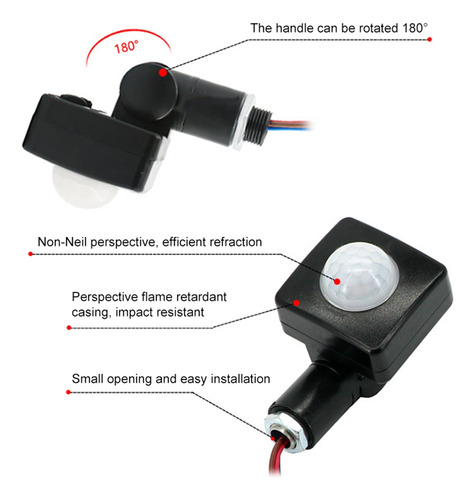 Interruptor Pir Ajustable Con Sensor De Movimiento Ac85-265v