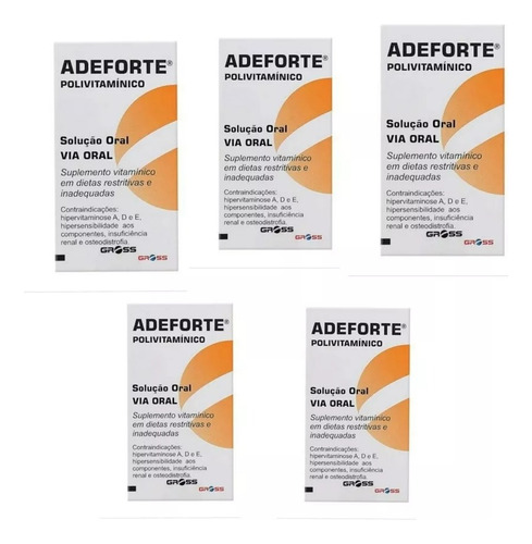 Adeforte Ampola 5 Caixas Fortalecimento Capilar Crescimento