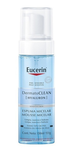 Imagen 1 de 7 de Espuma Limpiadora Facial Micelar Eucerin Dermatoclean 150ml