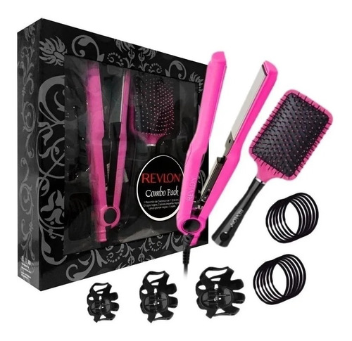 Combo Planchita De Pelo Revlon + Cepillo - Accesorios - 220v