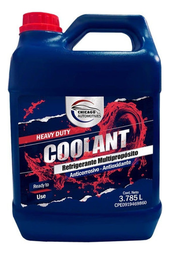 Refrigerante Rojo 80/20 3,785 Lt Chicago Automotives