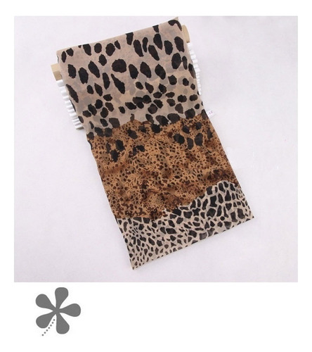 Lenço Feminino Com Estampa De Leopardo Lenço De Seda Faixa D