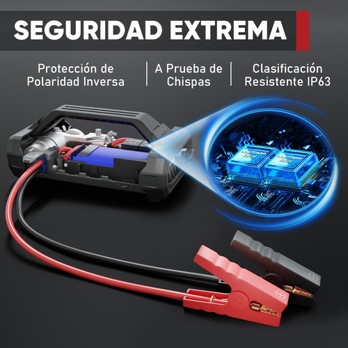 Arrancador Bateria Compresor Portátil 2000a Linterna 4 En 1