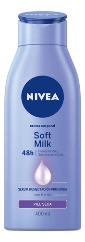 2 Pack Crema Corporal Soft Milk Nivea 400 Ml