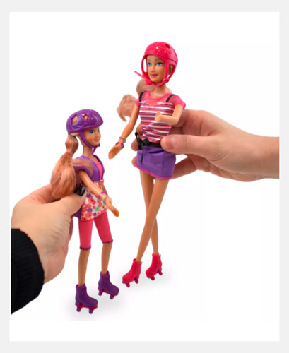 Set Muñeca Defa Lucy Con Hermanita En Patines