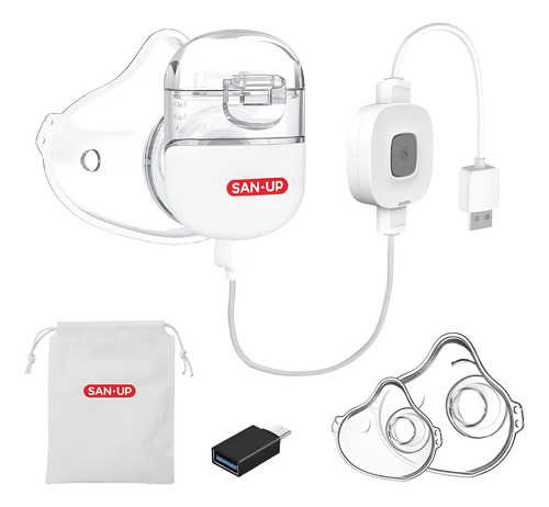 Nebulizador Mini Mesh San Up Portatil Compact Aeromin Vp-m13 Blanco
