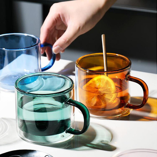 2 Taza De Vidrio De 250 Ml Con Aislamiento Térmico De