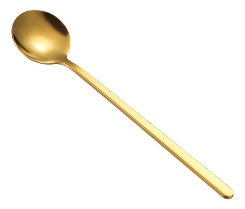 Juego De 12 Cucharas De Café Doradas Con Mango Largo Para Ag