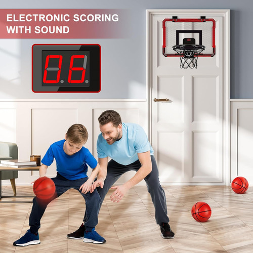 Mini Aro De Basketball Con Pelota Y Marcador Divertido - Cs.