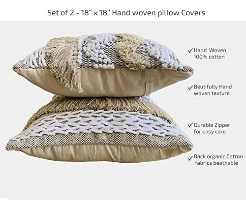 Nature4u Juego De 2 Fundas De Almohada Bohemias Para Sofá, 1