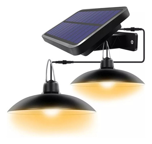 Luz Solar Interior Y Exterior Impermeable De Doble Cabeza Ip