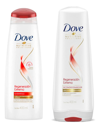 Kit Dove Regeneración Extrema Shampoo Y Acondicionador X400m