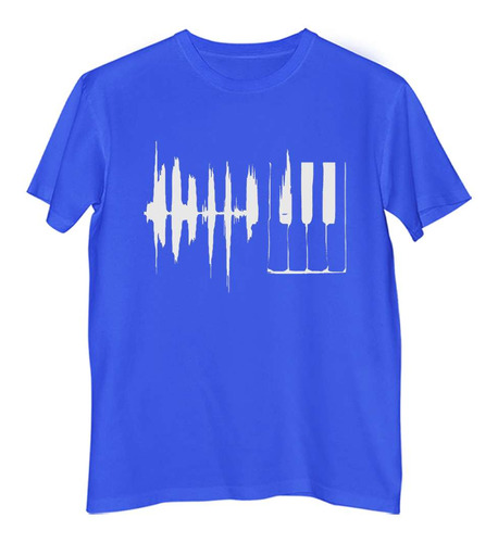 Remera Hombre Color Piano Dibujo Musica Arte Teclas