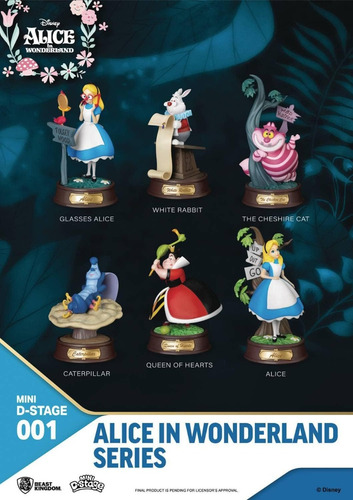 Beast Kingdom- Alice In Wonderland -mini D-stage 001 6pc Set