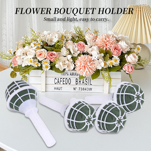 Soporte Para Ramos De Flores Con Mango Floral De Espuma, Paq