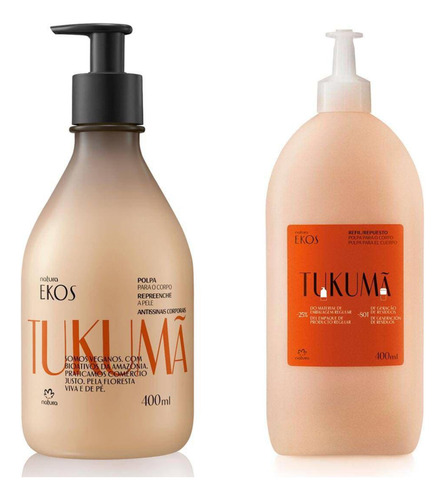 Kit Combo Natura Ekos Tucumã Creme Hidratante 400ml + Refil
